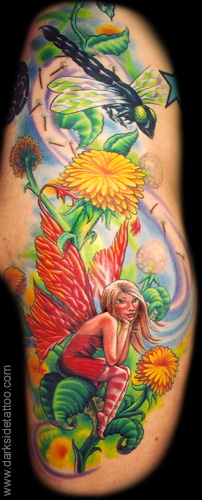 Tattoo Galleries: Dandelion Fairy Tattoo Design