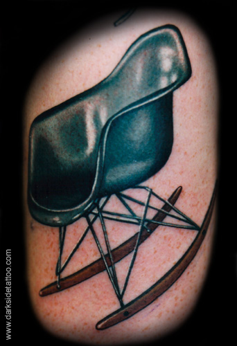 Tattoo Galleries: Bucket-Seat Rocking Chair Tattoo Design