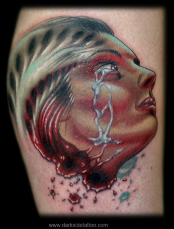 Tattoo Galleries: Mournful Stare Tattoo Design