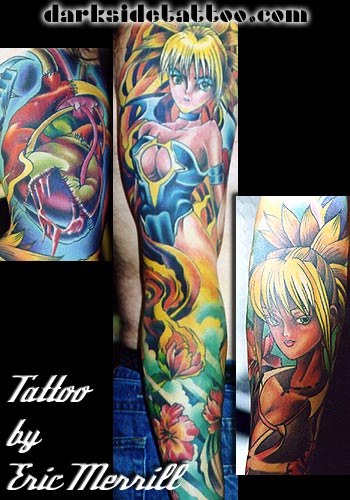 Eric Merrill - Anime Sleeve Leave Comment. Tattoos