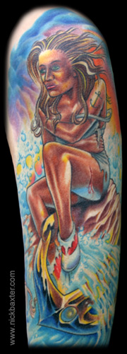 Tattoo Galleries: Sailor Girl (Detail) Tattoo Design