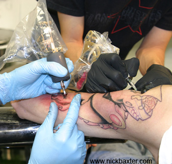 Tattoo Galleries: Adrian and I Tattooing Together Tattoo Design