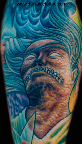 Tattoo Galleries: Rotten Angel Face (detail) Tattoo Design