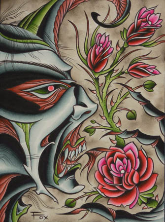 Art Galleries - Demon and Roses II - 11354