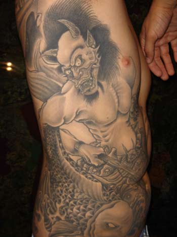 koi carp tattoo designs. Koi Demon Japanese Tattoo