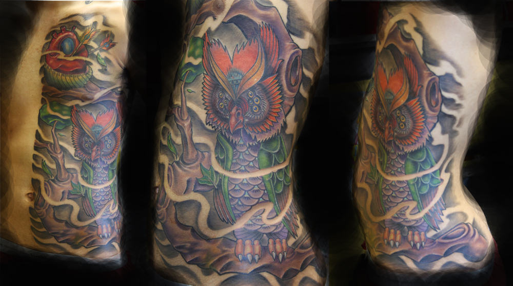 traditional owl tattoo. Color Tattoos, Traditional