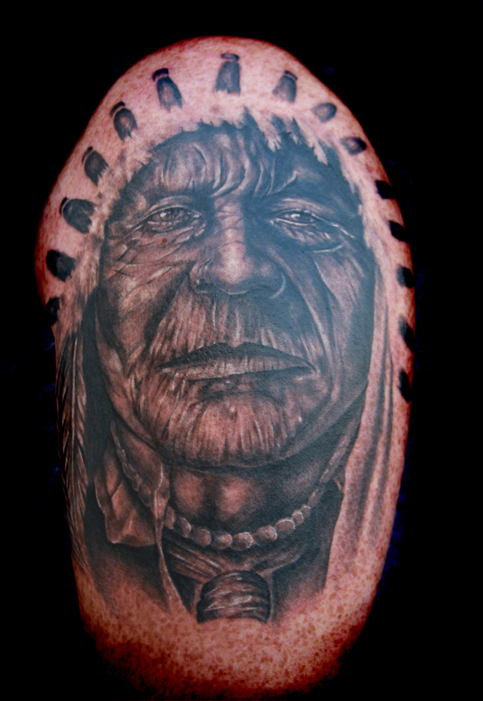 Indian tattoos Designs, Pictures and Ideas Native american skull tattoo.