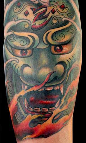 Looking for unique Paolo Acuna Tattoos Japanese Hanya Mask Tattoo