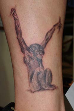 chimp tattoo