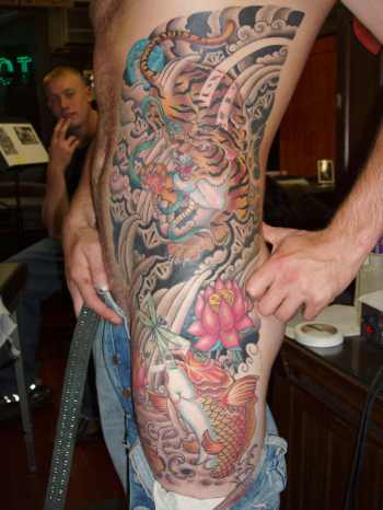 Looking for unique Color tattoos Tattoos Japanese side panel