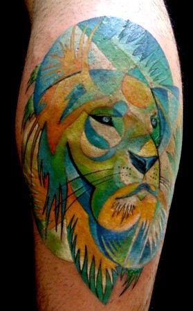 lion head tattoos. Fabrizio Divari - Lion#39;s head