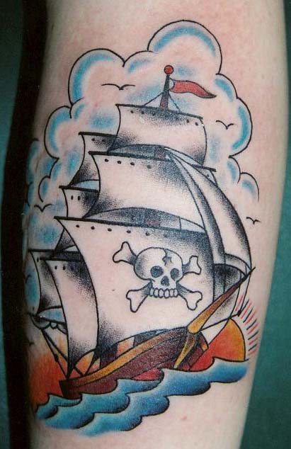 Looking for unique Traditional Old School tattoos Tattoos Pirate SHIP