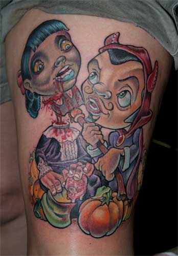 Looking for unique  Tattoos? HEAD ON A STICK