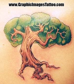 Color Tree Tattoo