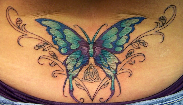 Nature Animal Butterfly Tattoos Custom Tattoos Flower Vine Tattoos