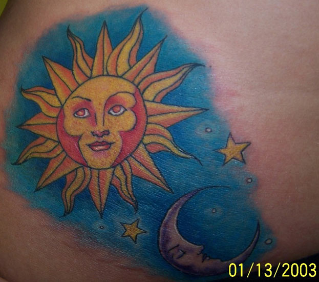 Sp1 Castrol Colours. and Star Tattoos Sun Moon