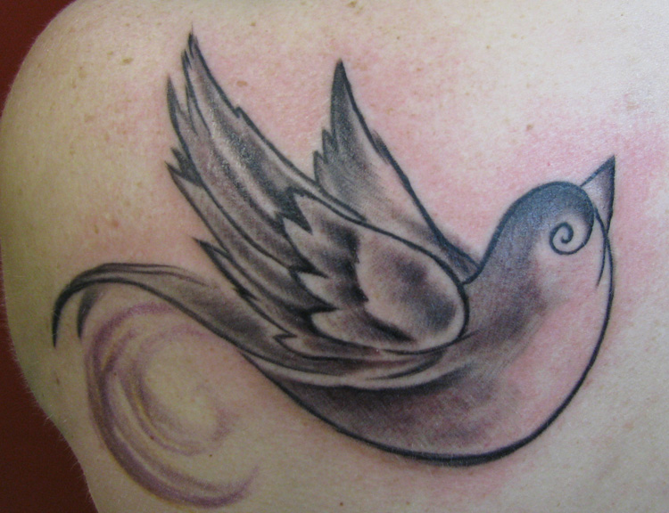 Mike Gutowski simple bird tattoo