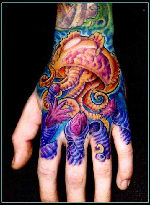 Comments jellyfish tattoo on hand Keyword Galleries Color Tattoos 