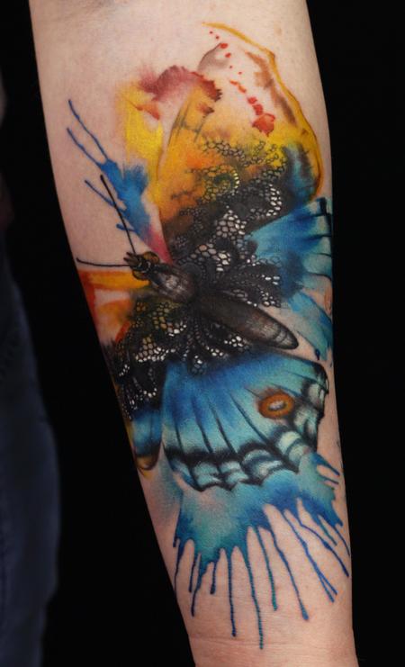 tattoos/ - watercolor butterfly tattoo - 89515