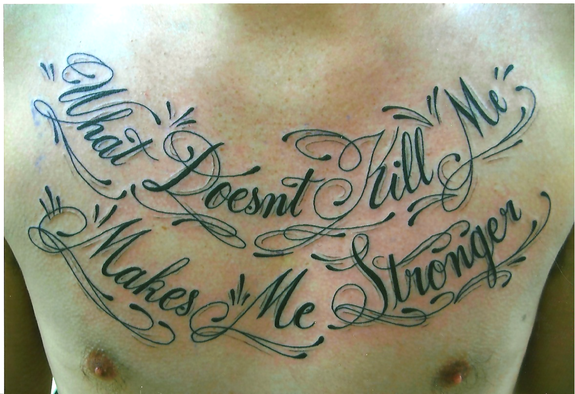 Comments chest lettering