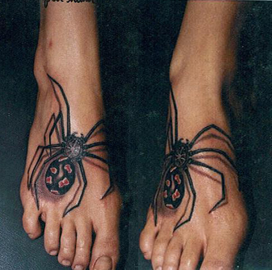 Spider Foot Tattoo