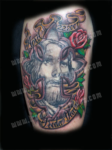 Cross Tattoo Color. Religious Cross Tattoos,
