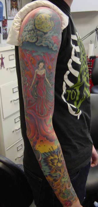 full sleeve tattoo gallery. Full fantasy sleeve