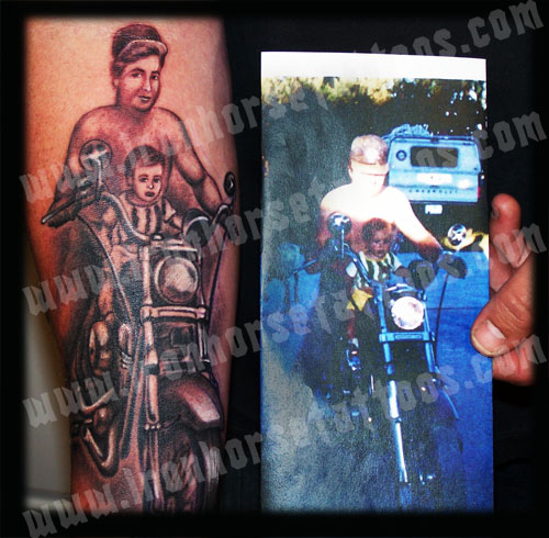 father and son tattoos. Father and Son Portrait