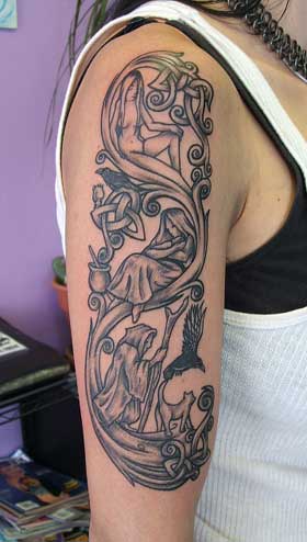 Looking for unique Celtic tattoos Tattoos druid half sleeve