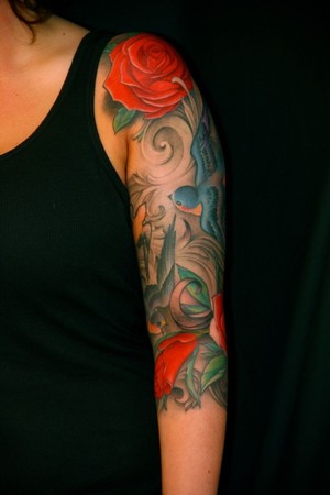 sleeve tattoos with roses. Tattoos Sleeve