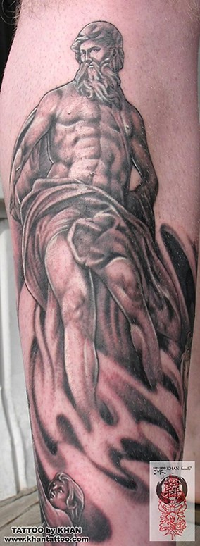 god tattoos. Khan - Greek God Tattoo