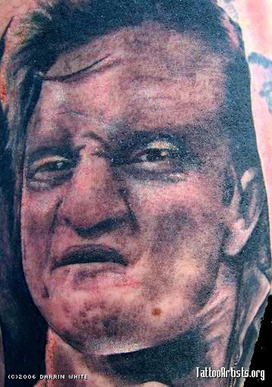 Comments This a Johnny Cash portrait Tattoo by Darrin White