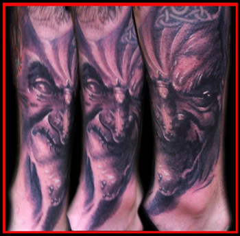 Comments This Is A Wicked Scary Face Portait Tattoo By Darrin White