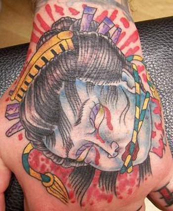 Chip Harris - Geisha Hand Tattoo