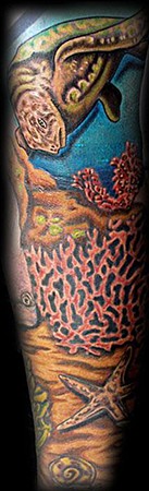 Kenny Dick - Sea Scene Sleeve Tattoo