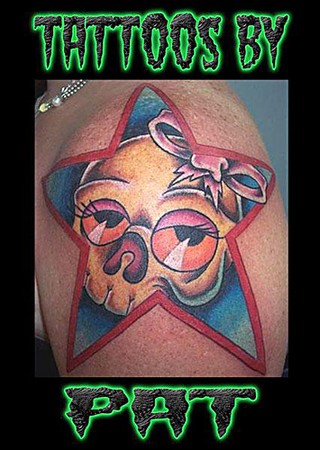 Pat Patterson - Star Skull Tattoo