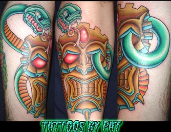 Pat Patterson - Tiki Snake Tattoo