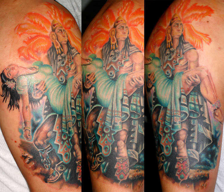 aztec warrior tattoos. Jason Ackerman - aztec warrior