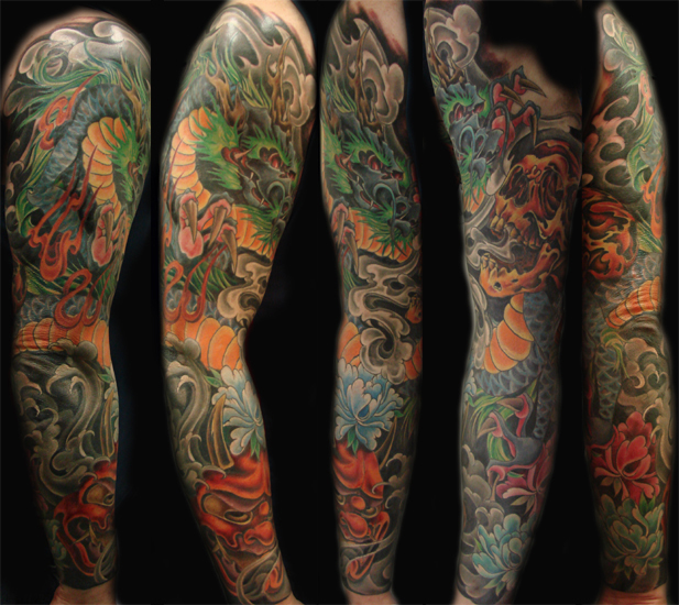 hanya / dragon sleeve). dragon tattoo sleeve