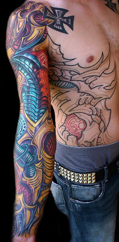 Mike Cole Full Sleeve Tattoo