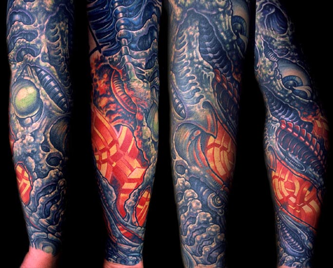 Guy Aitchison : Tattoos : Sleeves : Forearm Bio Sleeve Tattoo