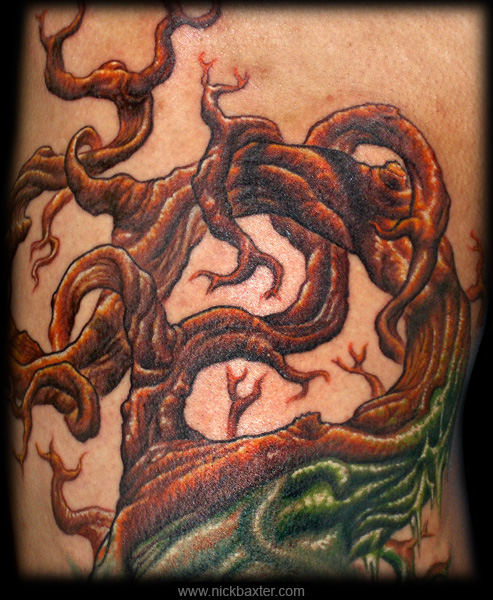 earth tattoo. Nick Baxter - Earth Tree