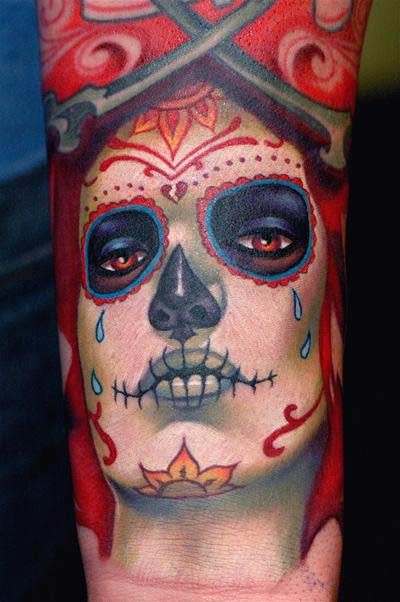 sugar skull tattoo. Nikko - Sugar Skull Portrait