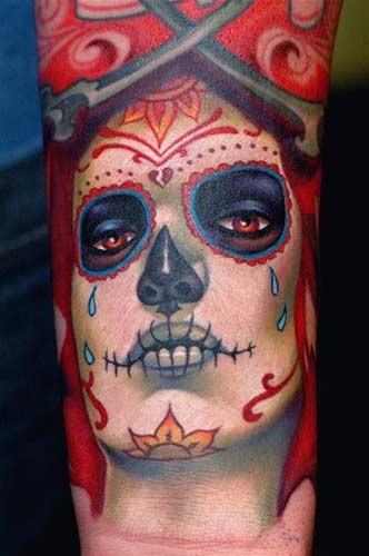 Mexican style sugar skull artwork is so beautiful I admire this kind of 