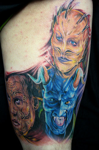 Looking for unique Tattoos Nightbreed Thigh2 click to view large image