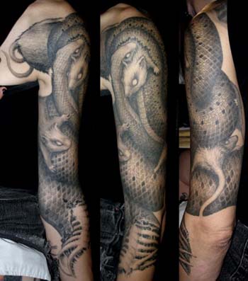 Tattoos Sleeves on Tribal Tiger Tattoo Sleeve Celtic Full Color 111