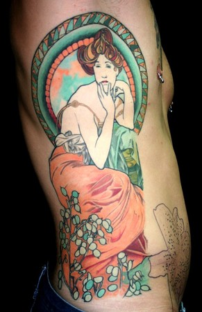 Randy Prause - Mucha Girl Tattoo