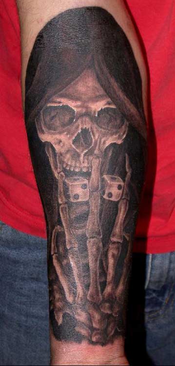 Keyword Galleries Black and Gray Tattoos Realistic Tattoos Evil Grim