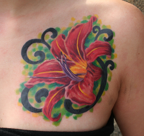 art nouveau flowers tattoos. Art Nouveau Tattoos,