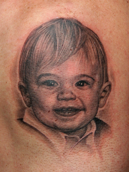 tattoo baby. Phil Young - Baby portrait